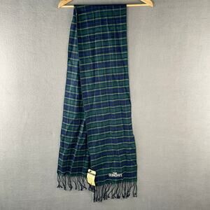 The Glenlivet Bamboo Tartan Scarf Green Blue; Glenlivet Scotch Whiskey; 72 x 10”